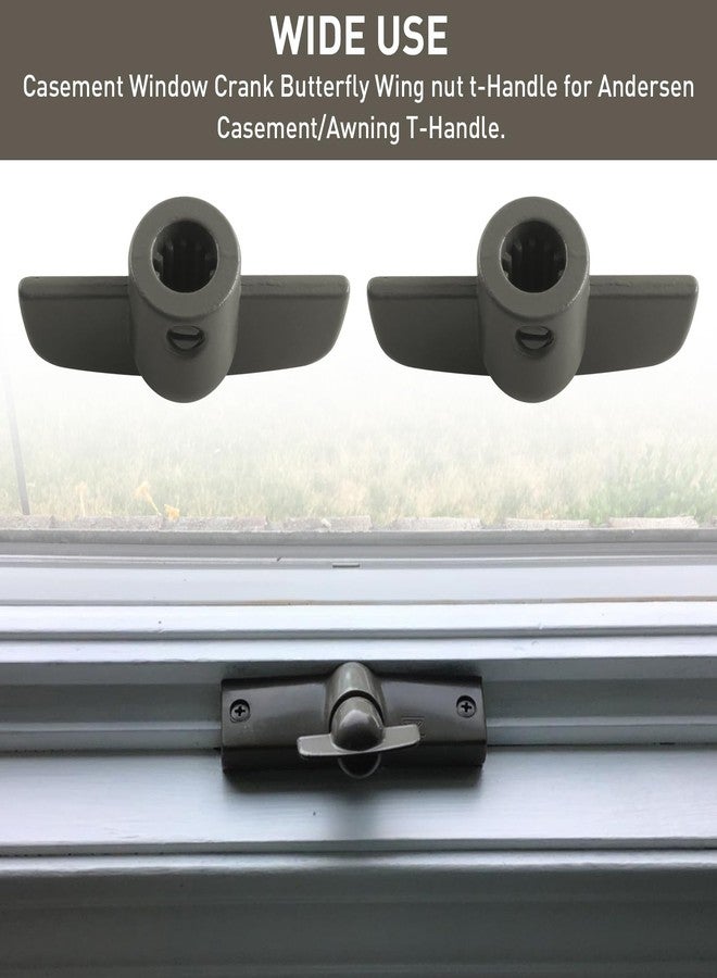 VIDABTE 3/8" Window Crank Handle Replacement, Operator Handles for Andersen Casement/Awning Window, Butterfly Wing Nut T-Handle - 1966 to Present (2 pcs) - Image 5